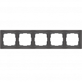 Купить Рамка Werkel Snabb Basic WL03-Frame-05 серо-коричневая пятиместная по низкой цене