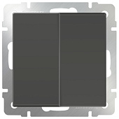 Купить Выключатель Werkel WL07-SW-2G-2W двухклавишный проходной серо-коричневый по низкой цене