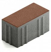 Купить Брусчатка Steingot Хэви из серого цемента с частичным прокрасом прямоугольник коричневая 200х100х100 мм по низкой цене