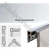 Купить Раскладка Progress Profiles PJQOC Projolly square Латунь хромированная для плитки наружная 2,7 м по низкой цене