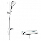 Купить Набор Hansgrohe Raindance Select E 120 27038400 душевой с термостатом белый/хром по низкой цене