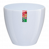 Купить Кашпо пластиковое d20 см белое ДЕКО ТВИН 4 л по низкой цене