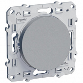 Купить Выключатель Schneider Electric Odace S53R201 одноклавишный алюминий с индикатором по низкой цене