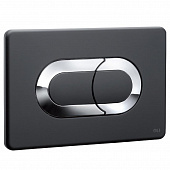 Купить Клавиша Oli Salina 640097 смыва пневматическая черная soft-touch и глянцевый хром по низкой цене