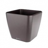 Купить Кашпо Lechuza Quadro espresso metallic 28x28x26 см по низкой цене
