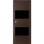 Купить Дверное полотно Profil Doors 10Z экошпон Венге кроскут стекло черное с врезкой под магнитный замок и скрытые петли 2000Х600 мм по низкой цене