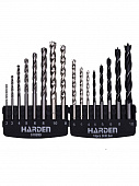Купить Набор сверл HARDEN по металлу, по дереву, по бетону, 16 шт по низкой цене