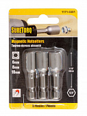 Купить Насадка SURETORQ магнитная, под шестигранные головки H6, H8, H10, 3 шт по низкой цене