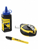 Купить Шнур Stanley FatMax разметочный + порошок 0-47-681 меловой и маркер                                       по низкой цене