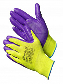 Купить Перчатки Gward N1001 нейлоновые с нитриловым покрытием Hi-Vis, L, 12 шт по низкой цене