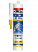 Купить Герметик Soudal санитарный силиконовый прозрачный 280 мл по низкой цене