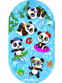 Купить Коврик Pondo Панды коврик для ванны на присосках детский 69x39 см по низкой цене