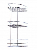 Купить Полка Консулл для ванной комнаты 3 ярусная угловая овал 200х200х660 мм по низкой цене