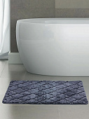 Купить Коврик Bath Plus Лана для ванной микрофибра серый 120х70 см по низкой цене