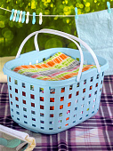 Купить Корзина Sanada для белья со складными ручками 49,5x38x29,1 см по низкой цене