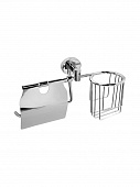 Купить Держатель Аквалиния для туалетной бумаги с корзиной по низкой цене