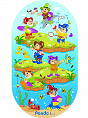 Купить Коврик Pondo Гномики для ванны на присосках детский 69x39 см по низкой цене