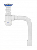 Купить Сифон Virplast для раковины Мини Элит с чашкой D63 мм и трубой, высота 100-170 мм 1 1/2 - D40/50 мм по низкой цене