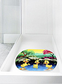 Купить Коврик Bath Plus Три утёнка для ванны противоскользящий 68х38 см по низкой цене