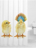 Купить Штора Bath Plus Цыплята для ванной 180x200 см по низкой цене