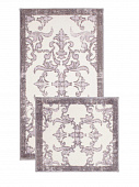 Купить Коврик ComeForte Shabby Damask для ванной комнаты серый комплект из 2 шт 57x100 см 50x57 см по низкой цене