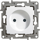 Купить Розетка Legrand Etika 672220 одноместная без заземления белый по низкой цене