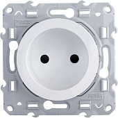 Купить Розетка Schneider Electric Odace S52R033 одноместная с защитными шторками белый по низкой цене