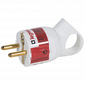 Купить Вилка Legrand Helium 050190 16А 2P+E электрическая прямая с кольцом с заземлением белая по низкой цене