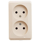 Купить Розетка Schneider Electric Этюд PA16-005K двухместная Кремовая по низкой цене