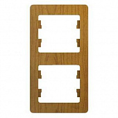 Купить Рамка Schneider Electric Glossa GSL000506 дерево дуб двухместная по низкой цене