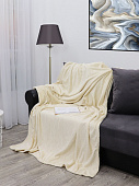 Купить Плед TexRepublic Absolute Deco Фланель 1,5 сп. Кремовый 150х200 см по низкой цене