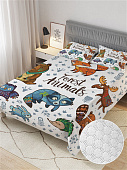 Купить Покрывало Ambesonne Лесные животные , 1,5-спальное 160x220 см по низкой цене