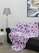 Купить Плед TexRepublic Absolute Сиреневые цветы Микрофайбер 1,5-спальный по низкой цене