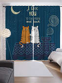 Купить Шторы JoyArty с фотопечатью Серце с точками из сатена, 290х265 см по низкой цене