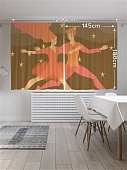 Купить Шторы JoyArty с фотопечатью Волшебные сердца из сатена, 145х180 см по низкой цене