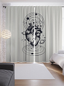 Купить Шторы JoyArty с фотопечатью Облака в форме сердца из сатена, 290х265 см по низкой цене