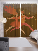 Купить Шторы JoyArty с фотопечатью Волшебные сердца из сатена, 290х265 см по низкой цене