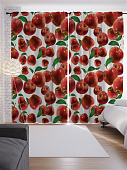 Купить Шторы JoyArty с фотопечатью Яблочный дождь из сатена, 290х265 см по низкой цене