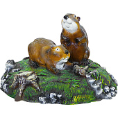 Купить Фигура садовая Крышка люка Два Бобра 100х100х55 см по низкой цене