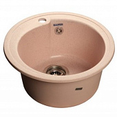 Купить Мойка GranFest Rondo GF-R450 кухонная композитная светло-розовая D443 мм по низкой цене