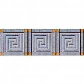 Купить Вставка стеклянная Ceramica Classic Пальмира серая 55х55 мм 3 штуки по низкой цене