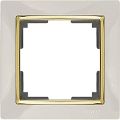 Купить Рамка Werkel Snabb WL03-Frame-01-ivory-GD Слоновая кость/золото одноместная по низкой цене