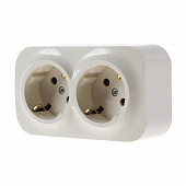 Купить Розетка Legrand Кутео о/у, 2 гнезда, с/з и шторками, 16 А, 230 В, IP20, бежевая по низкой цене