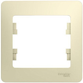 Купить Рамка Schneider Electric Glossa GSL000201 бежевая одноместная по низкой цене