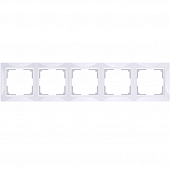 Купить Рамка Werkel Snabb Basic WL03-Frame-05 белая пятиместная по низкой цене