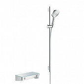 Купить Набор Hansgrohe ShowerTabLet'select 27027400 душевой с термостатом белый/хром по низкой цене