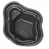 Купить Пруд декоративный пластиковый 140х105х45 см черный по низкой цене