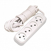 Купить Удлинитель Makel MGP144 бытовой 4 розетки без заземления ПВС 3х1 3500 Вт IP20 5 м по низкой цене