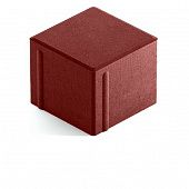 Купить Тротуарная плитка Steingot Сити 80 из серого цемента с полным прокрасом квадрат красная 100х100х80 мм по низкой цене