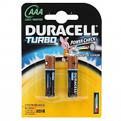 Купить Батарейка Duracell Turbo AAA LR03 Bl-2 алкалиновая 2 шт по низкой цене